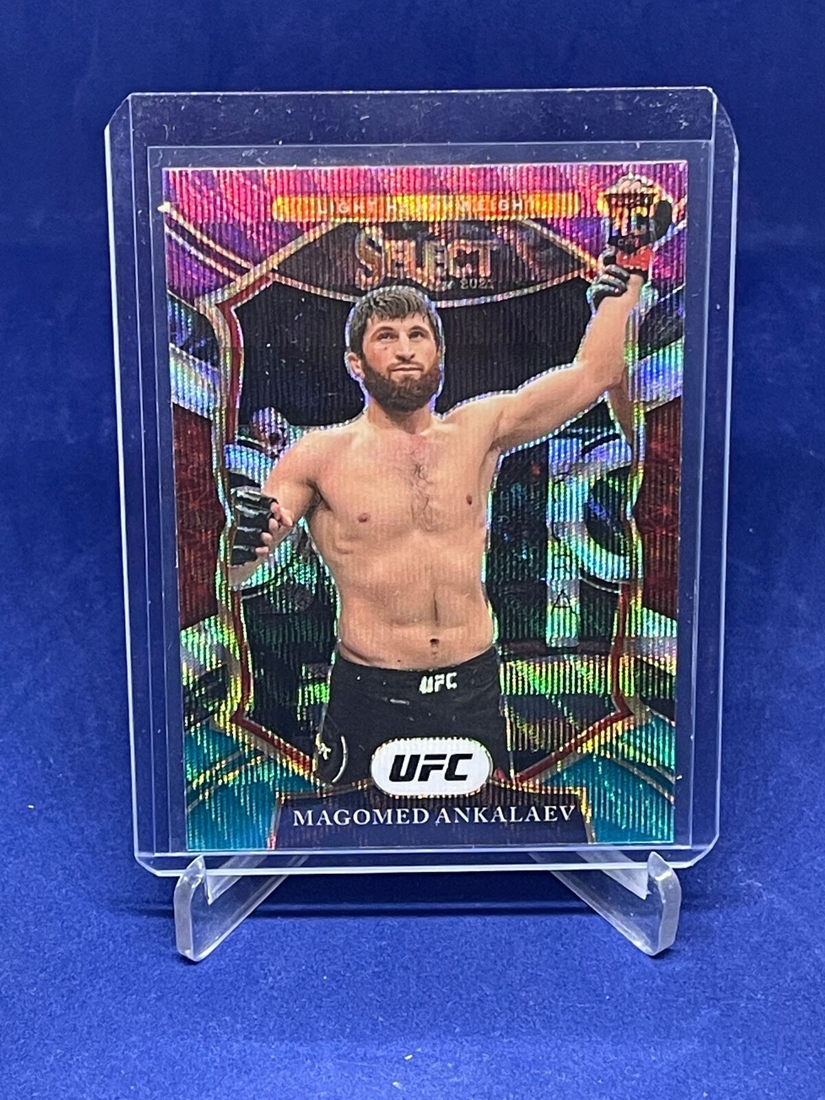 MAGOMED ANKALAEV 2021 PANINI SELECT UFC CONCOURSE TRI COLOR PRIZM ROOKIE RC #36
