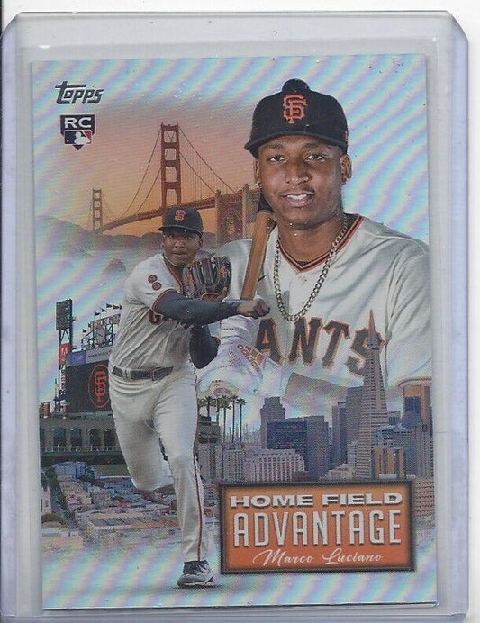 MARCO LUCIANO 2024 TOPPS SERIES 2 HOME FIELD ADVANTAGE SSP RC #16