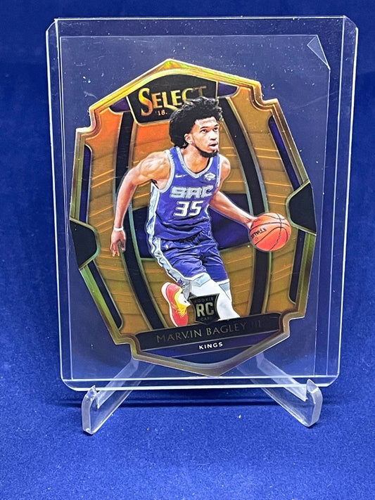 MARVIN BAGLEY III 2018-19 SELECT PREMIER LEVEL DIE CUT ORANGE PRIZM RC #D 13/65