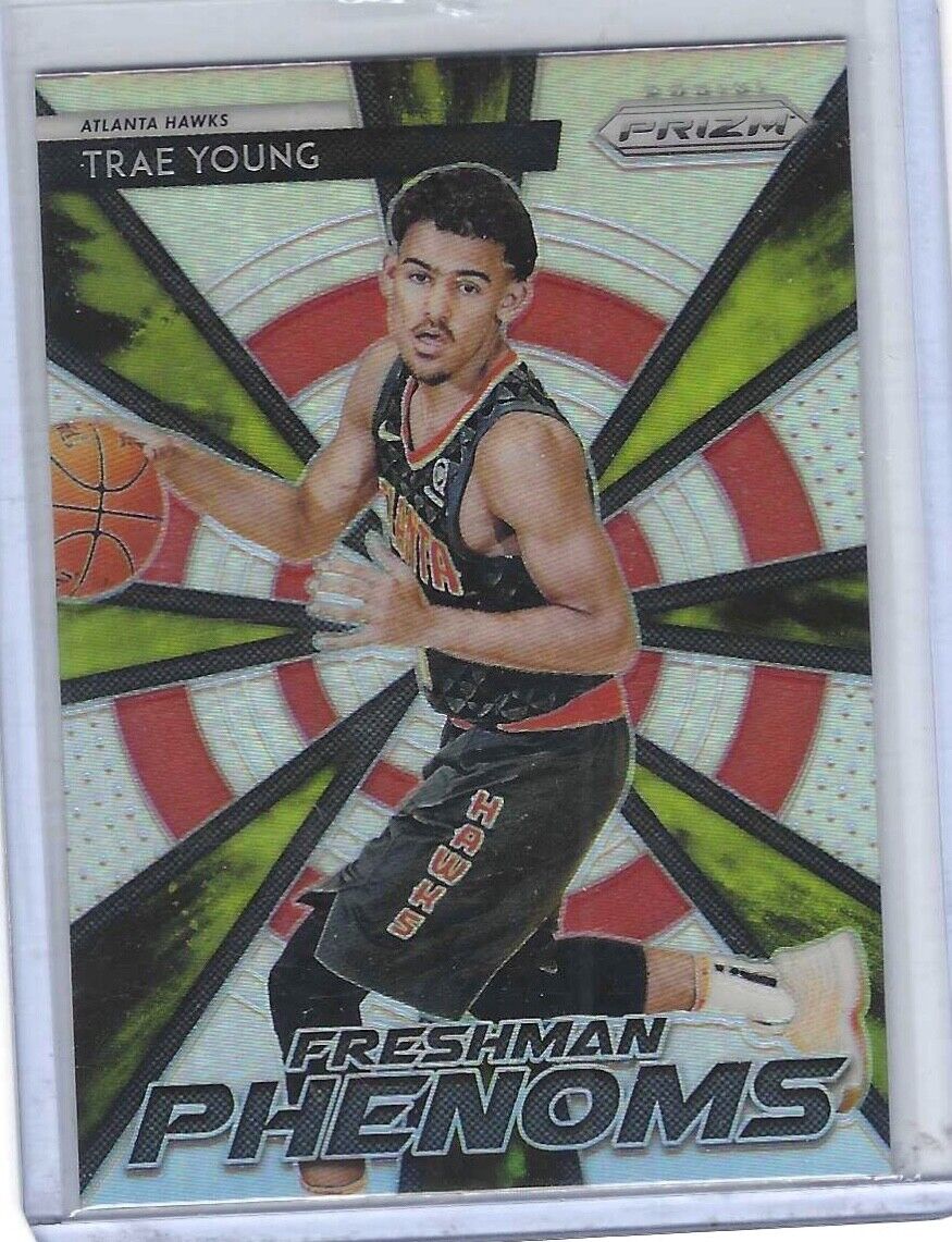 TRAE YOUNG 2018-19 PANINI PRIZM SILVER PRIZM FRESHMAN PHENOMS ROOKIE RC #21