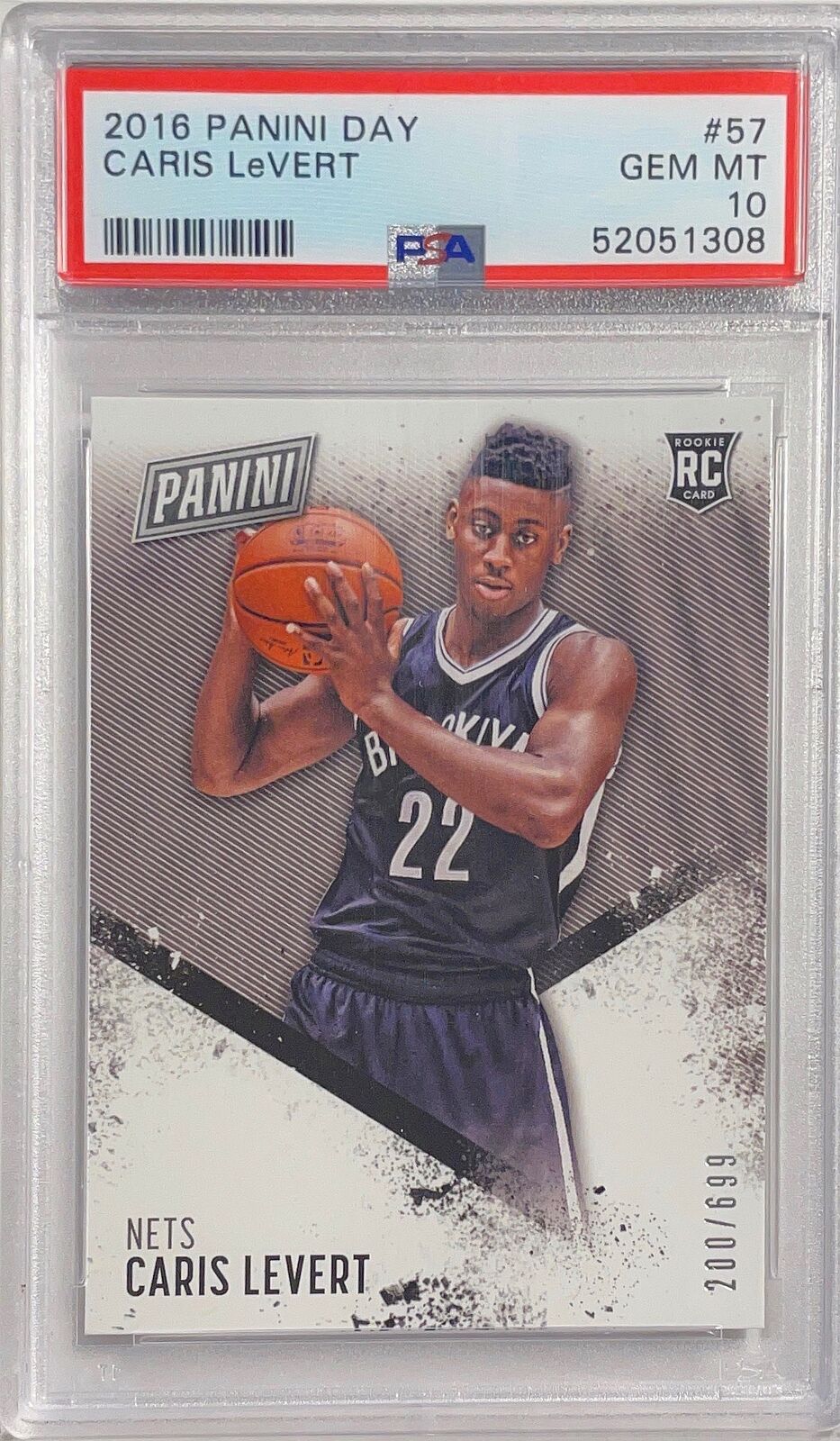 CARIS LEVERT 2016 PANINI DAY ROOKIE RC #D 200/699 PSA 10 GEM MINT POP 2