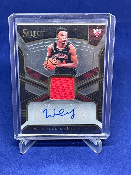 WENDELL CARTER JR 2018-19 PANINI SELECT JERSEY AUTO ROOKIE RC #D /199