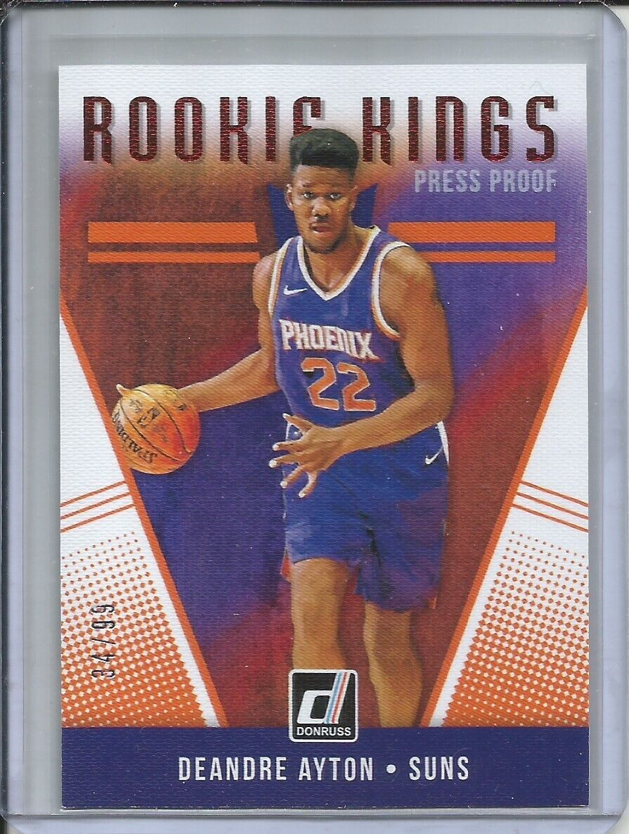 DEANDRE AYTON 2018-19 PANINI DONRUSS ROOKIE KINGS PRESS PROOF RC #D 34/99