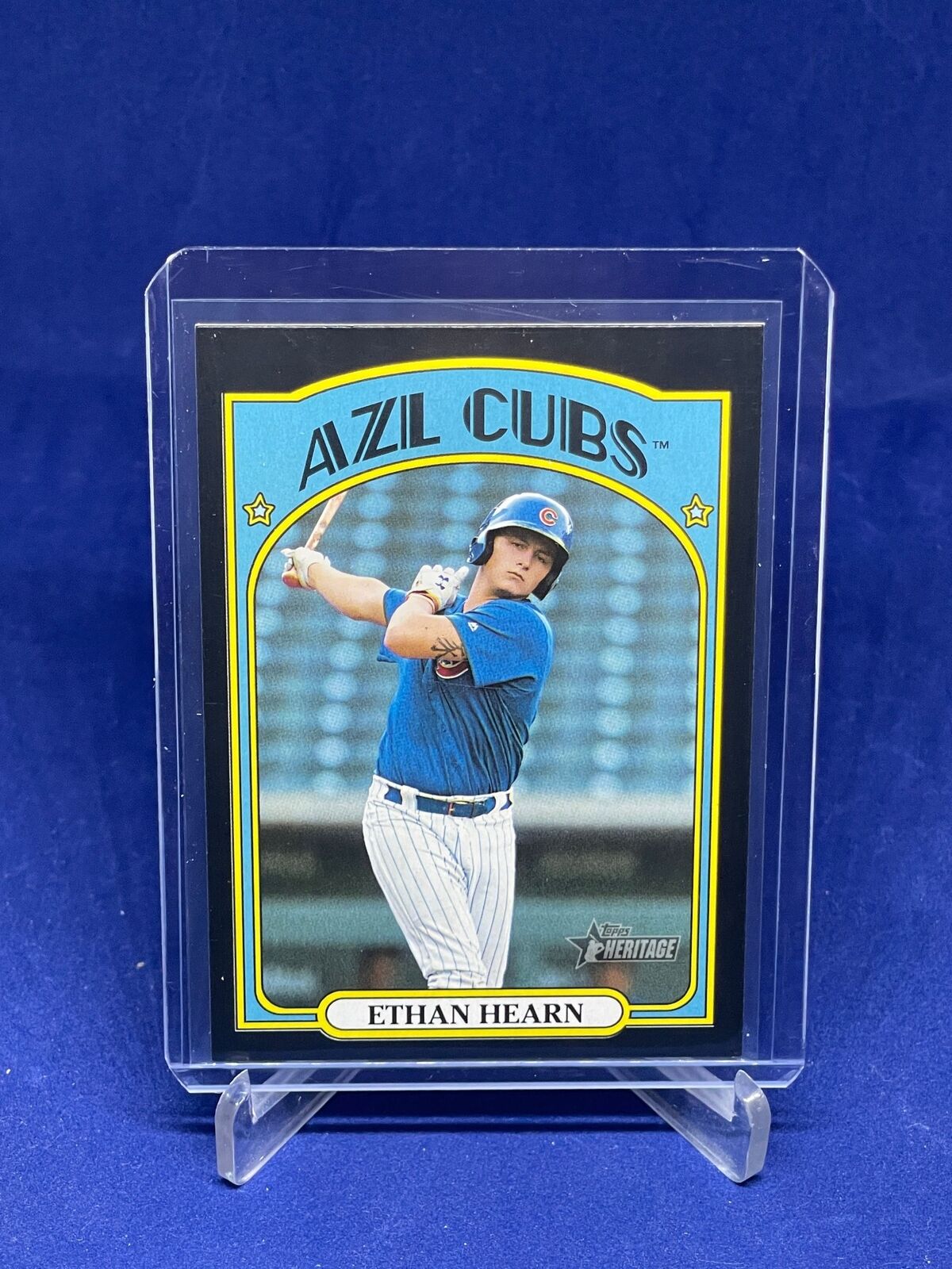 ETHAN HEARN 2021 TOPPS HERITAGE MINORS BLACK PROSPECT #D 38/50