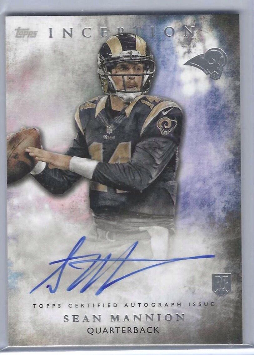 SEAN MANNION 2015 TOPPS INCEPTION ON CARD ROOKIE AUTO RC #RA-28