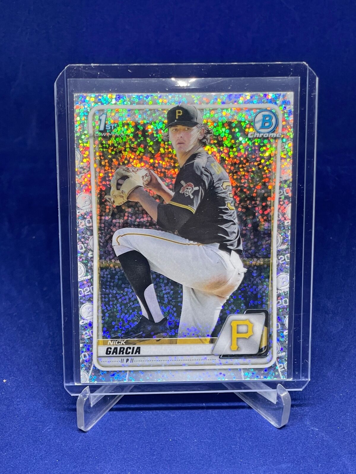NICK GARCIA 2020 BOWMAN CHROME 1ST SPECKLE SPARKLE REFRACTOR PROSPECT