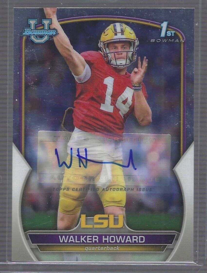 WALKER HOWARD 2022 BOWMAN UNIVERSITY CHROME 1ST PROSPECT AUTO #92