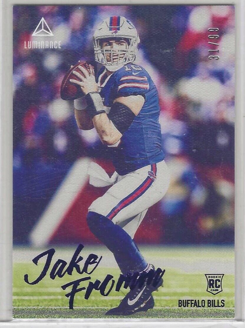 JAKE FROMM 2020 PANINI CHRONICLES LUMINANCE BLUE ROOKIE RC #D 31/99