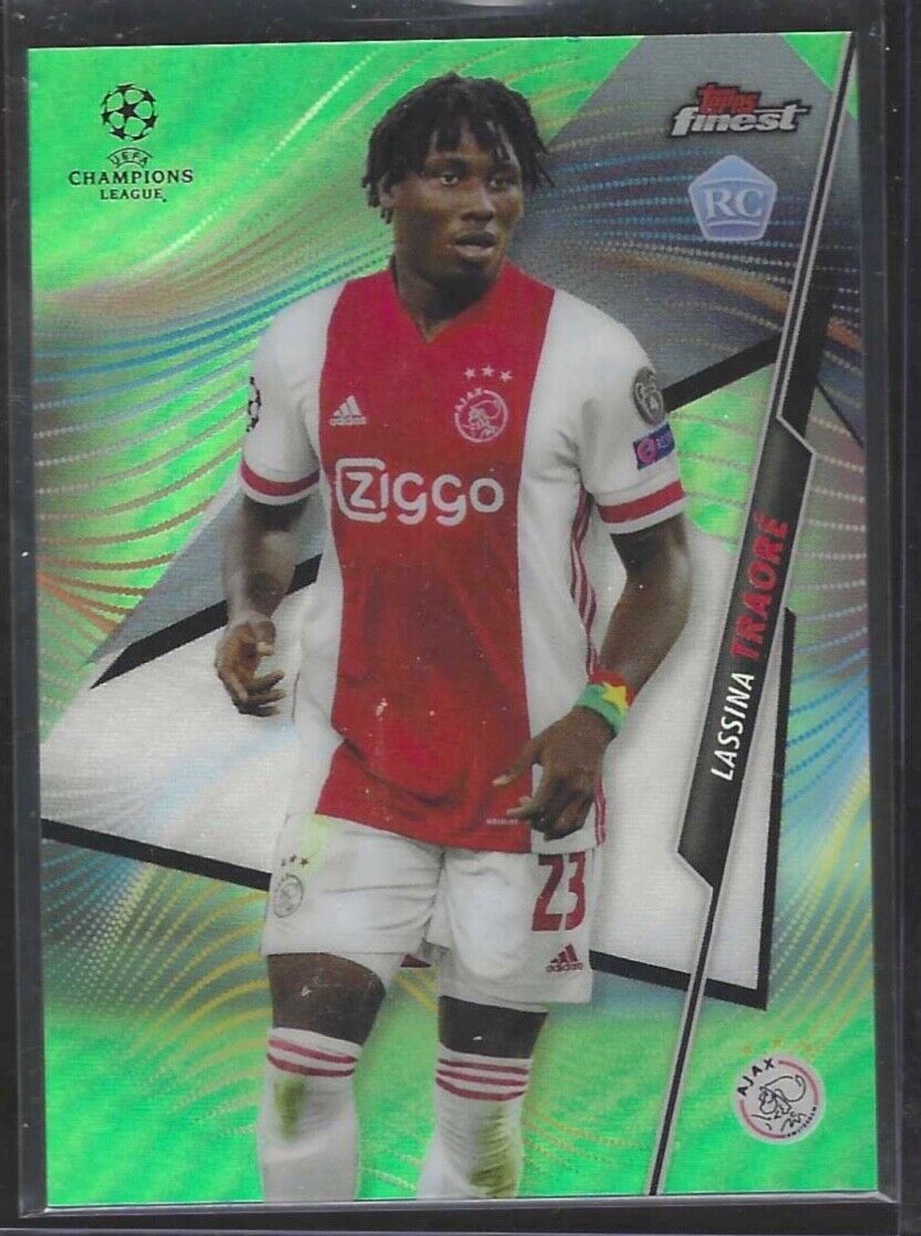 LASSINA TRAORE 2020-21 TOPPS FINEST GREEN REFRACTOR ROOKIE RC #D 63/99