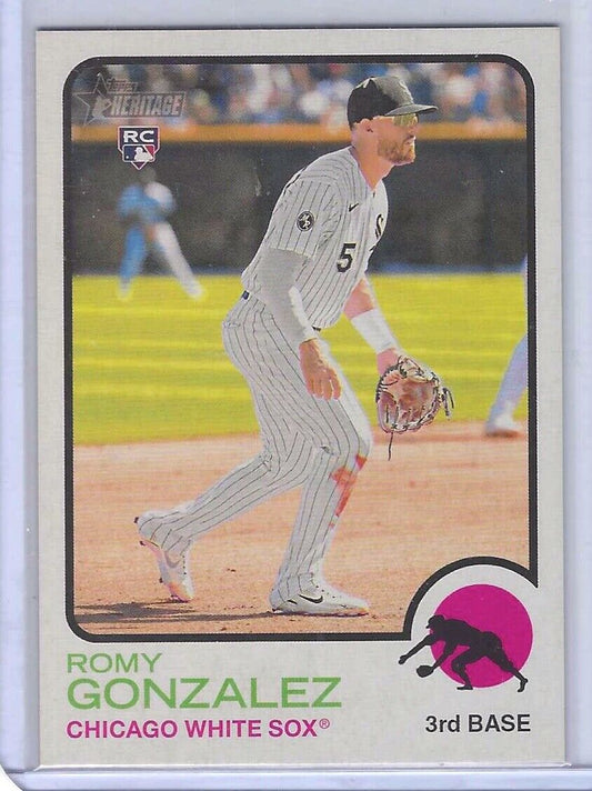 ROMY GONZALEZ 2022 TOPPS HERITAGE FRENCH TEXT ROOKIE RC #D 63/73