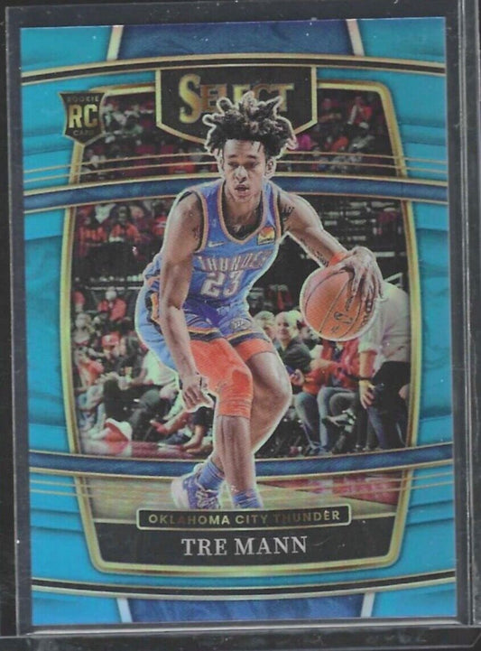 TRE MANN 2021-22 PANINI SELECT CONCOURSE LIGHT BLUE PRIZM ROOKIE RC #D 083/299