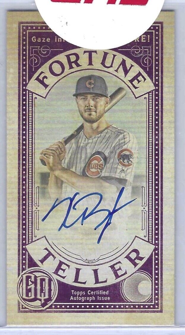 KRIS BRYANT 2019 TOPPS GYPSY QUEEN FORTUNE TELLER MINI ON CARD AUTO #D 15/15