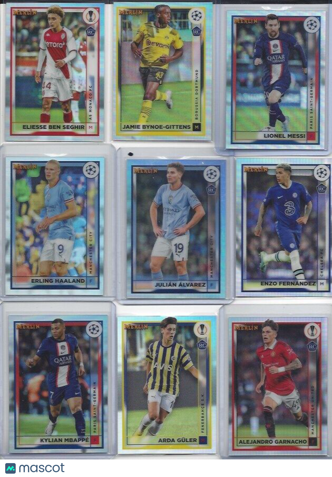2022-23 TOPPS MERLIN REFRACTORS GARNACHO ALVAREZ GULER MESSI HAALAND PICK CHOOSE