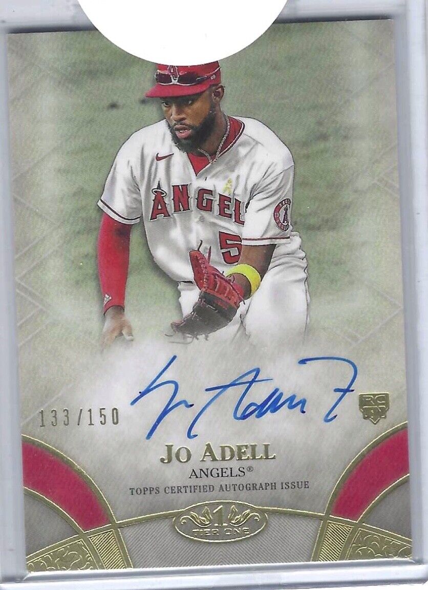 JO ADELL 2021 TOPPS TIER ONE ROOKIE ON CARD AUTO RC #D 133/150