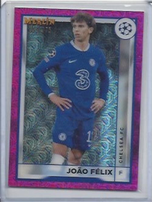 JOAO FELIX 2022-23 TOPPS MERLIN CHROME PINK MOJO REFRACTOR #D 39/275