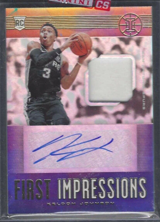 KELDON JOHNSON 2019-20 PANINI ILLUSIONS FIRST IMPRESSIONS JERSEY AUTO RC #FI-KJM