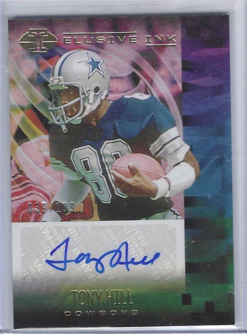 TONY HILL 2021 PANINI ILLUSIONS ELUSIVE INK AUTO #D 039/199