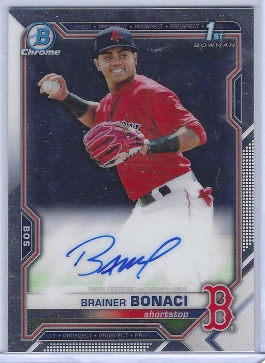 BRAINER BONACI 2021 BOWMAN CHROME 1ST BOWMAN PROSPECT AUTO #CPA-BB