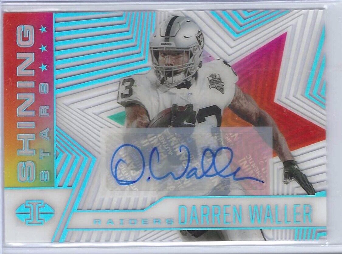 DARREN WALLER 2021 PANINI ILLUSIONS SHINING STARS ACETATE BLUE AUTO #D 44/99