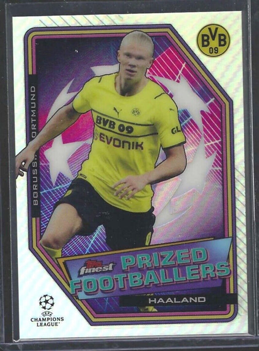 ERLING HAALAND 2021-22 TOPPS FINEST SILVER REFRACTOR PRIZED FOOTBALLERS #PF-1