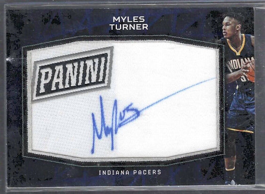 MYLES TURNER 2016 PANINI THE NATIONAL JUMBO PATCH AUTO #MT
