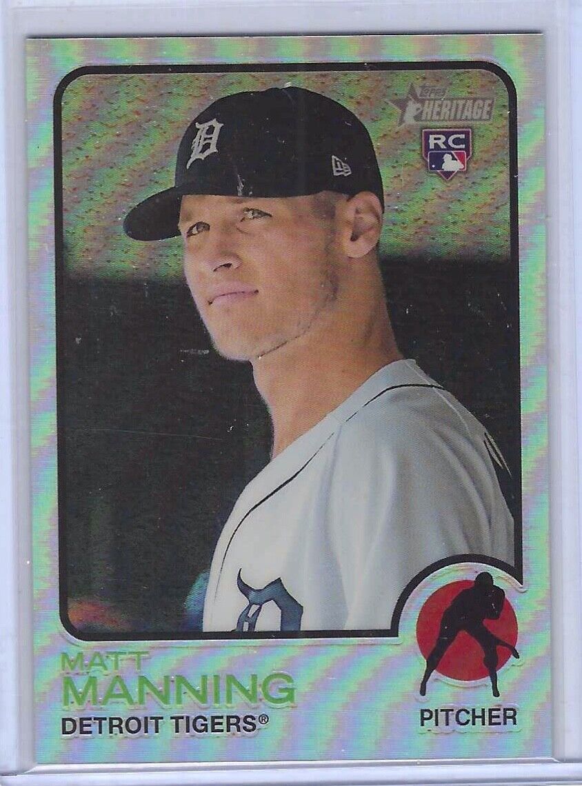 MATT MANNING 2022 TOPPS HERITAGE REFRACTOR ROOKIE RC #D 369/673