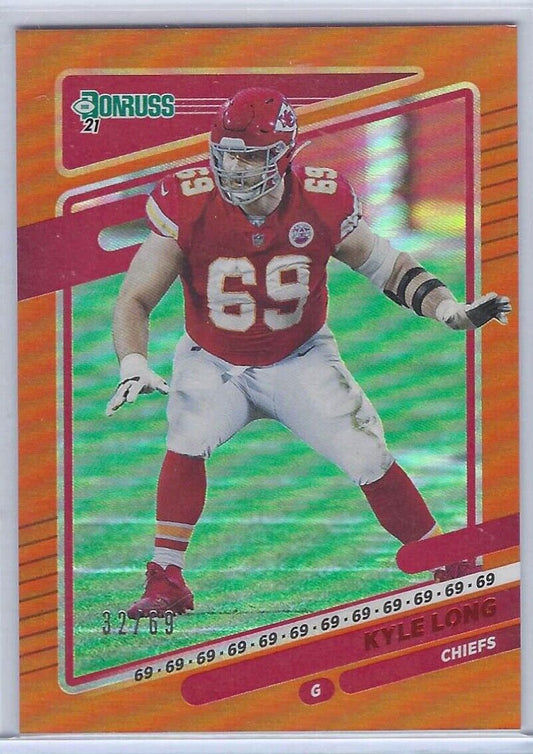 KYLE LONG 2021 PANINI DONRUSS ORANGE FOIL JERSEY NUMBER VARIATION #D 32/69