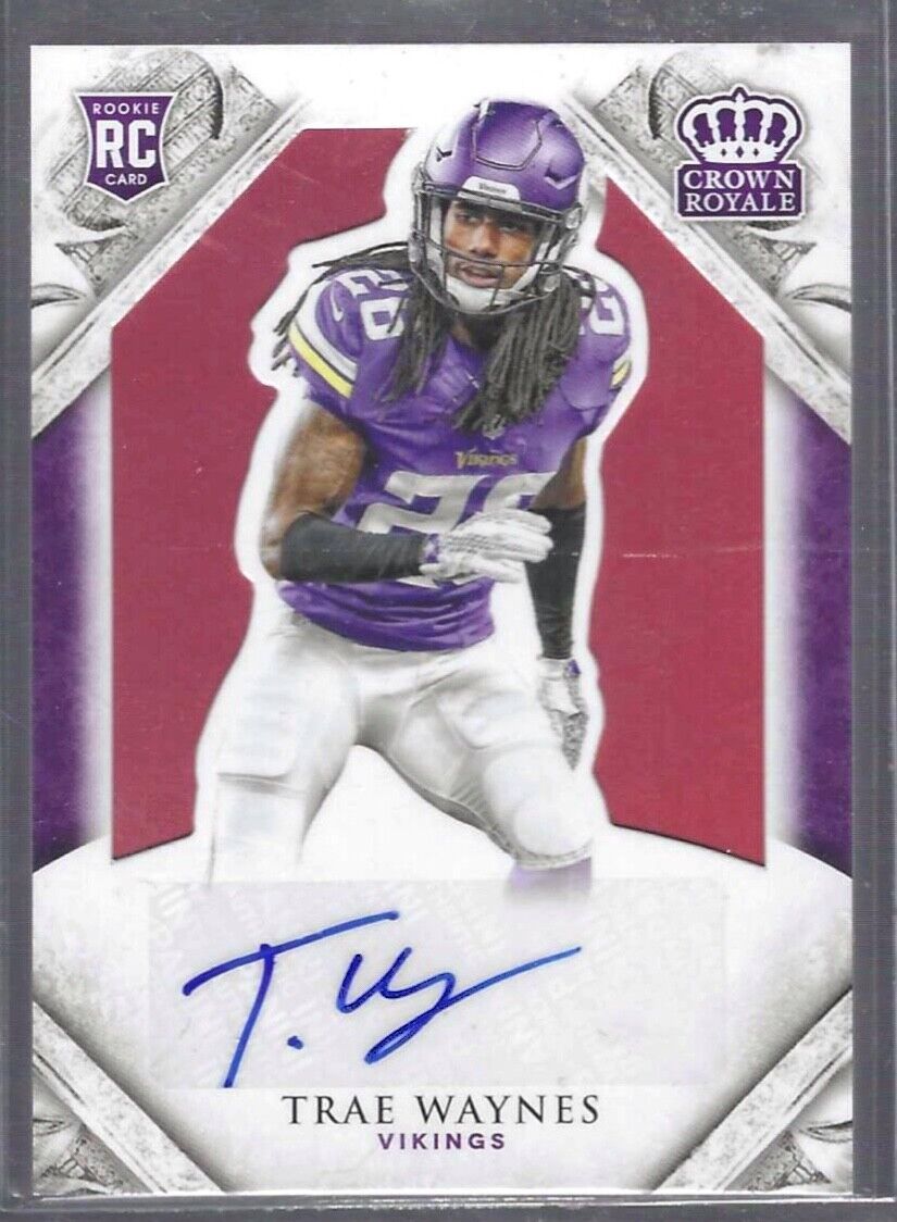 TRAE WAYNES 2015 PANINI CROWN ROYALE RED AUTO RC #D 08/99