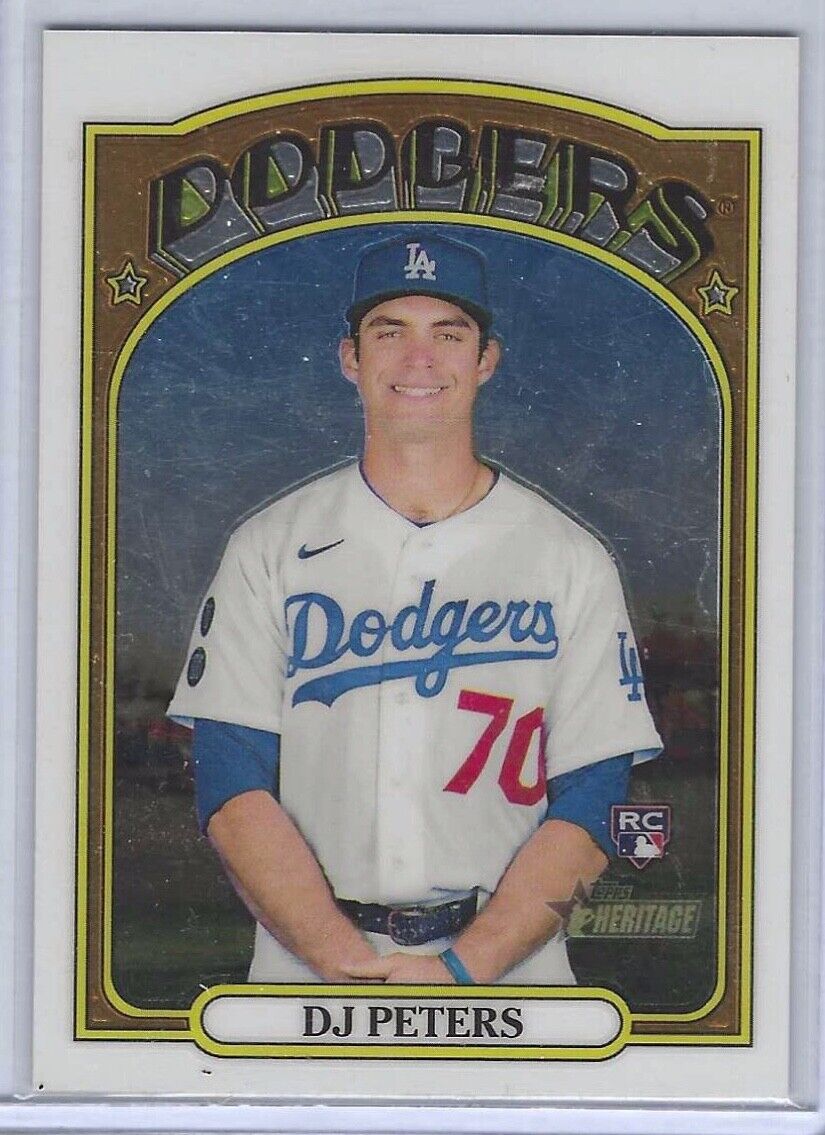 DJ PETERS 2021 TOPPS HERITAGE CHROME ROOKIE RC #D 081/999