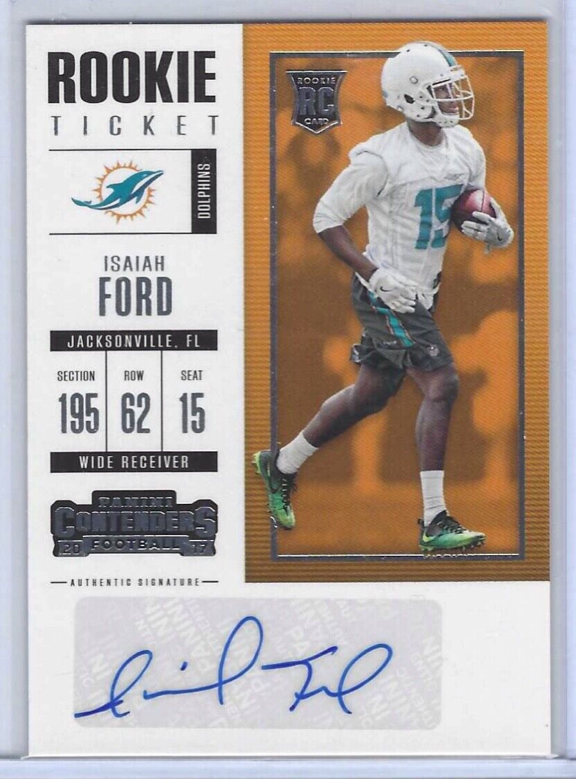 ISAIAH FORD 2017 PANINI CONTENDERS ROOKIE TICKET AUTO RC #136
