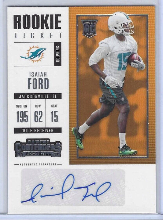 ISAIAH FORD 2017 PANINI CONTENDERS ROOKIE TICKET AUTO RC #136