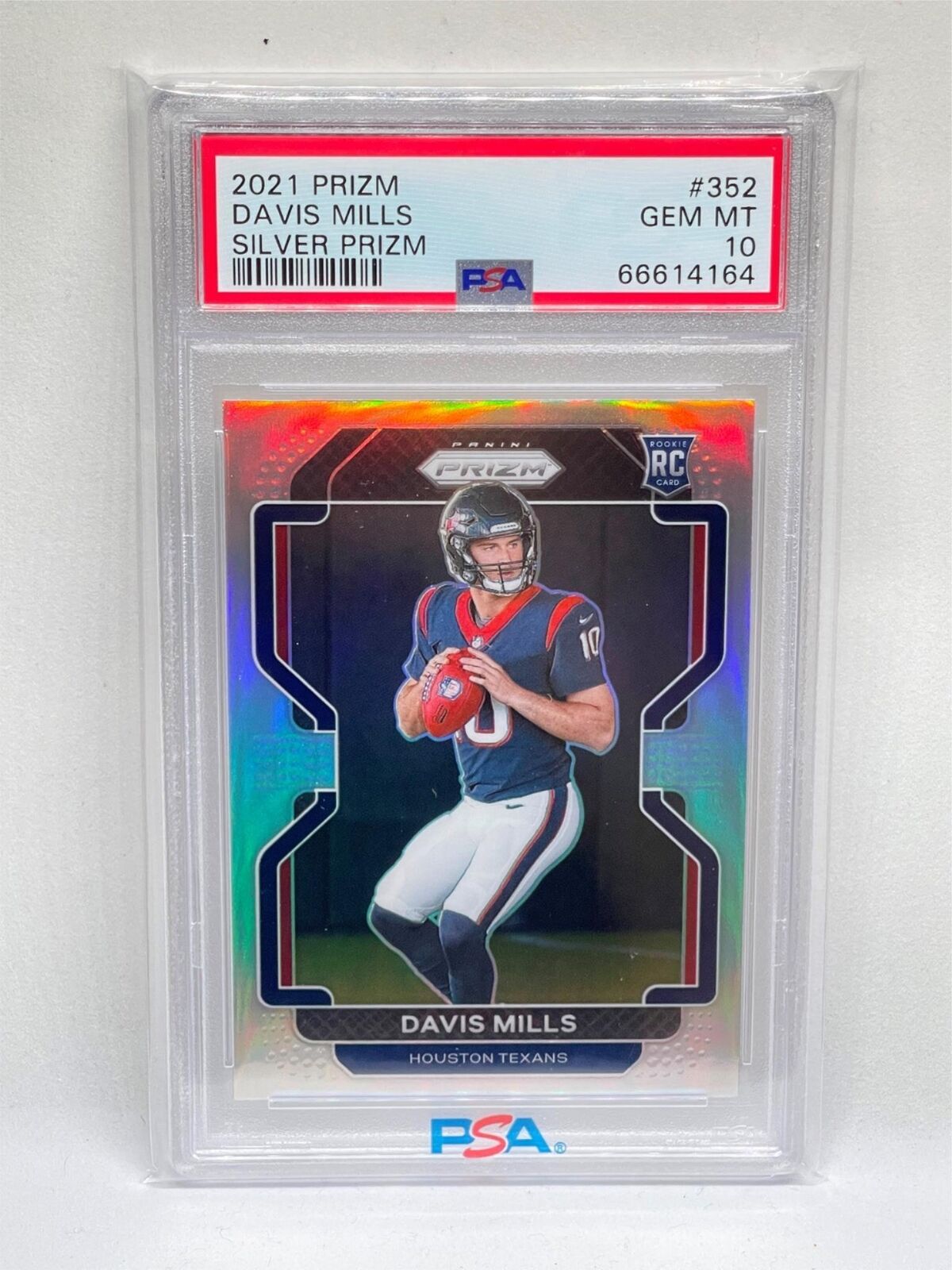 DAVIS MILLS 2021 PANINI PRIZM SILVER PRIZM ROOKIE RC #352 PSA 10 GEM MINT