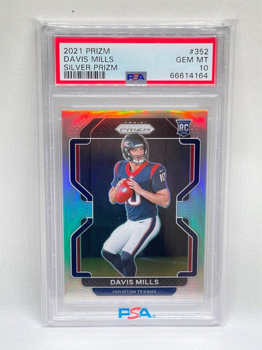 DAVIS MILLS 2021 PANINI PRIZM SILVER PRIZM ROOKIE RC #352 PSA 10 GEM MINT