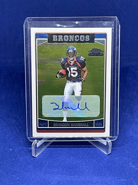 BRANDON MARSHALL 2006 TOPPS CHROME ROOKIE AUTO RC #263