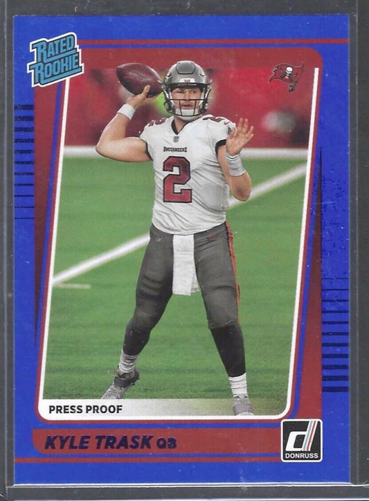 KYLE TRASK 2021 PANINI DONRUSS BLUE PRESS PROOF RATED ROOKIE RC #257