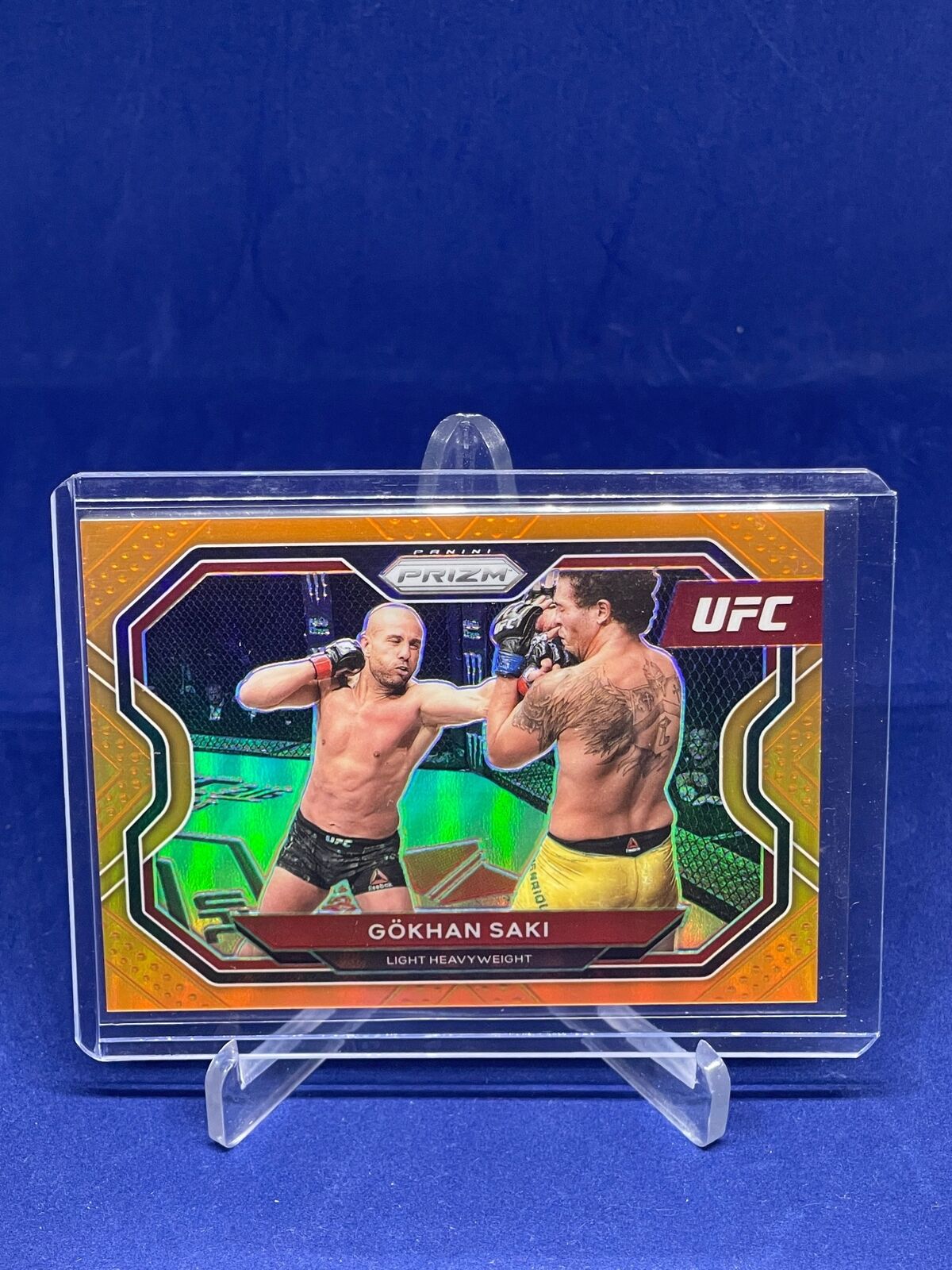 GOKHAN SAKI 2021 PANINI PRIZM UFC ORANGE PRIZM #D 43/99