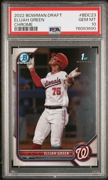 ELIJAH GREEN 2022 BOWMAN DRAFT CHROME 1ST #BDC23 PSA 10 GEM MINT