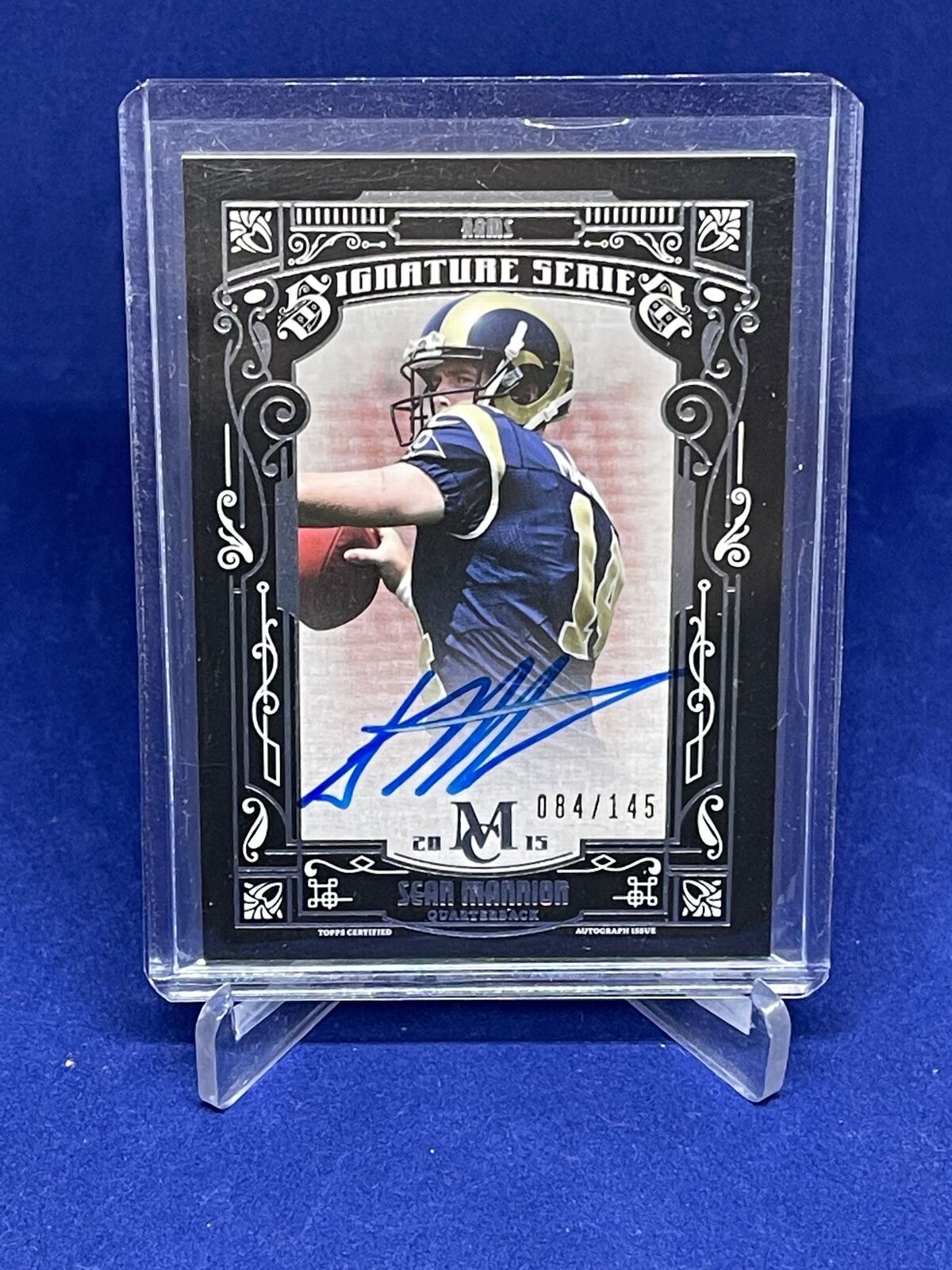 SEAN MANNION 2015 TOPPS MUSEUM COLLECTION ON CARD ROOKIE AUTO RC #D 84/145