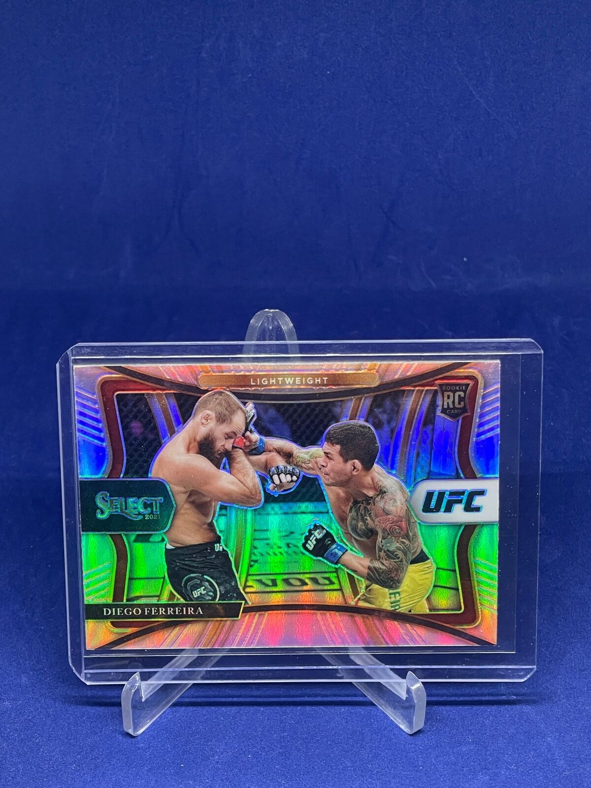 DIEGO FERREIRA 2021 PANINI SELECT UFC PREMIER LEVEL SILVER PRIZM ROOKIE RC #119