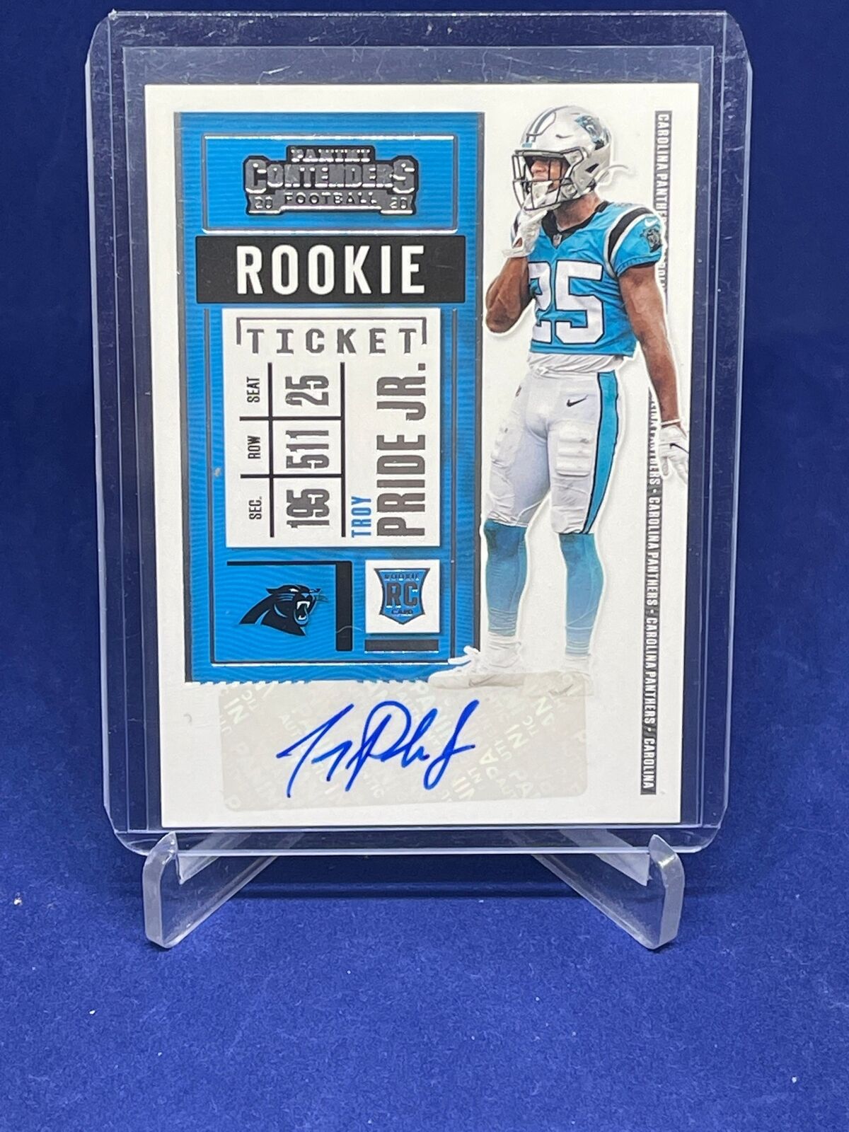 TROY PRIDE JR 2020 PANINI CONTENDERS ROOKIE TICKET AUTO RC #195