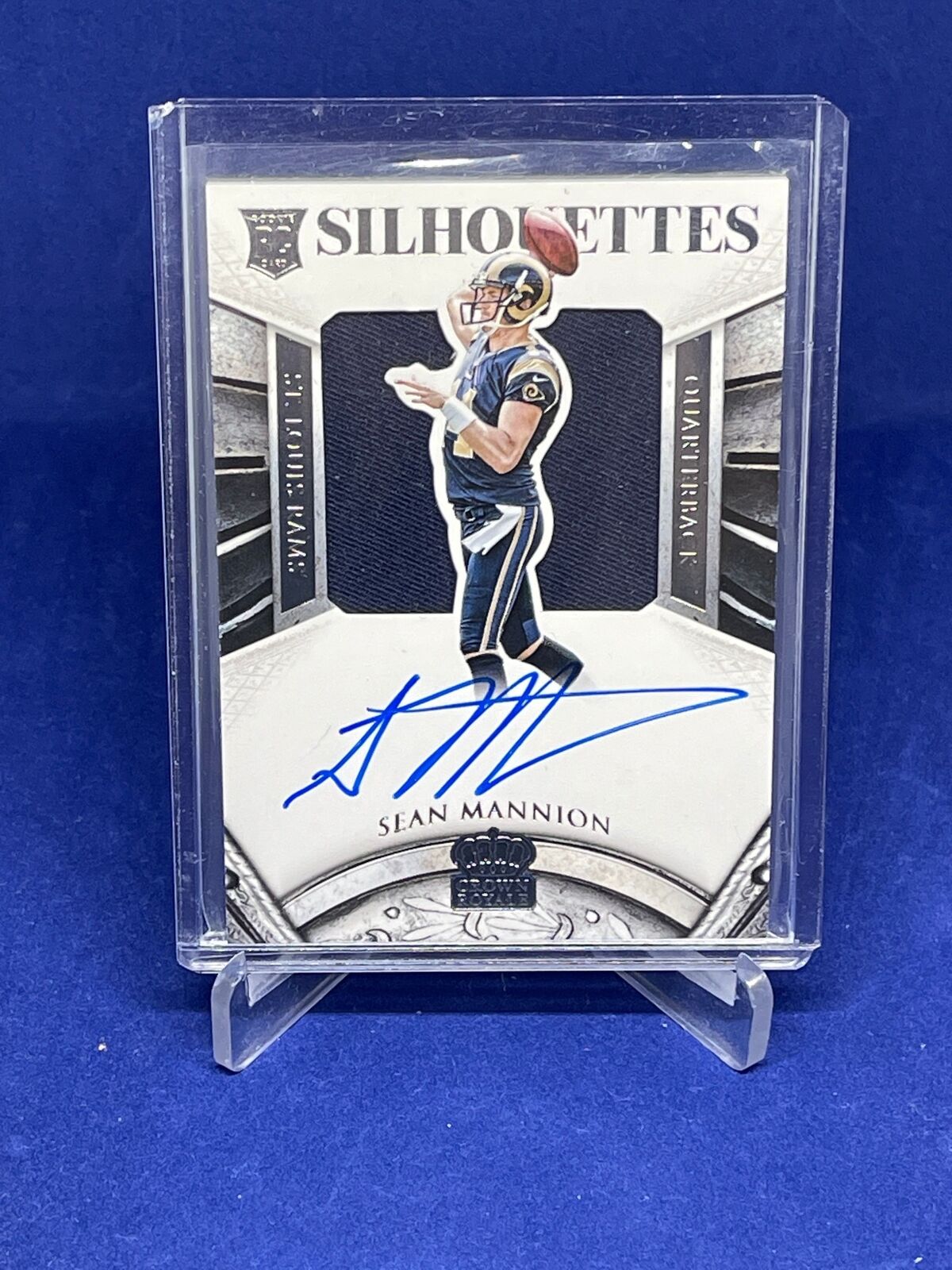 SEAN MANNION 2015 PANINI CROWN ROYALE SILHOUETTE JERSEY AUTO ROOKIE RC #D 11/299