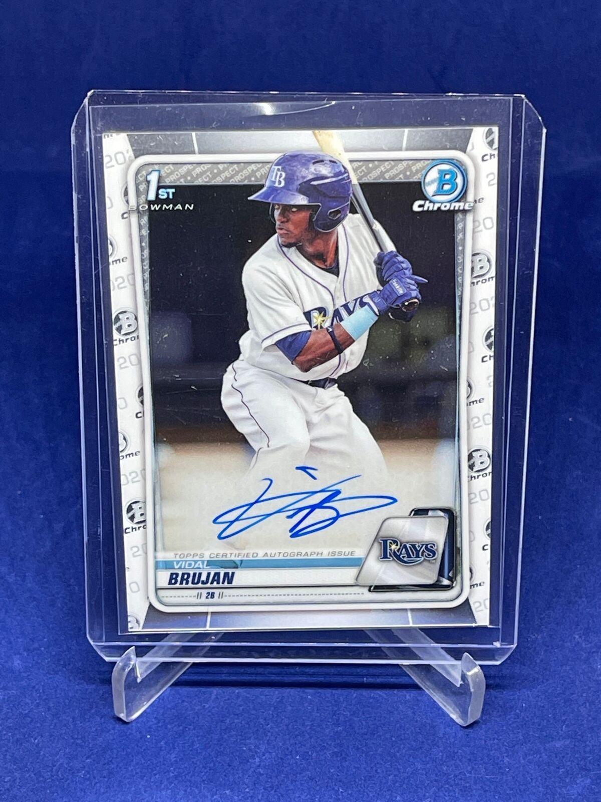 VIDAL BRUJAN 2020 BOWMAN CHROME 1ST ON CARD AUTO PROSPECT