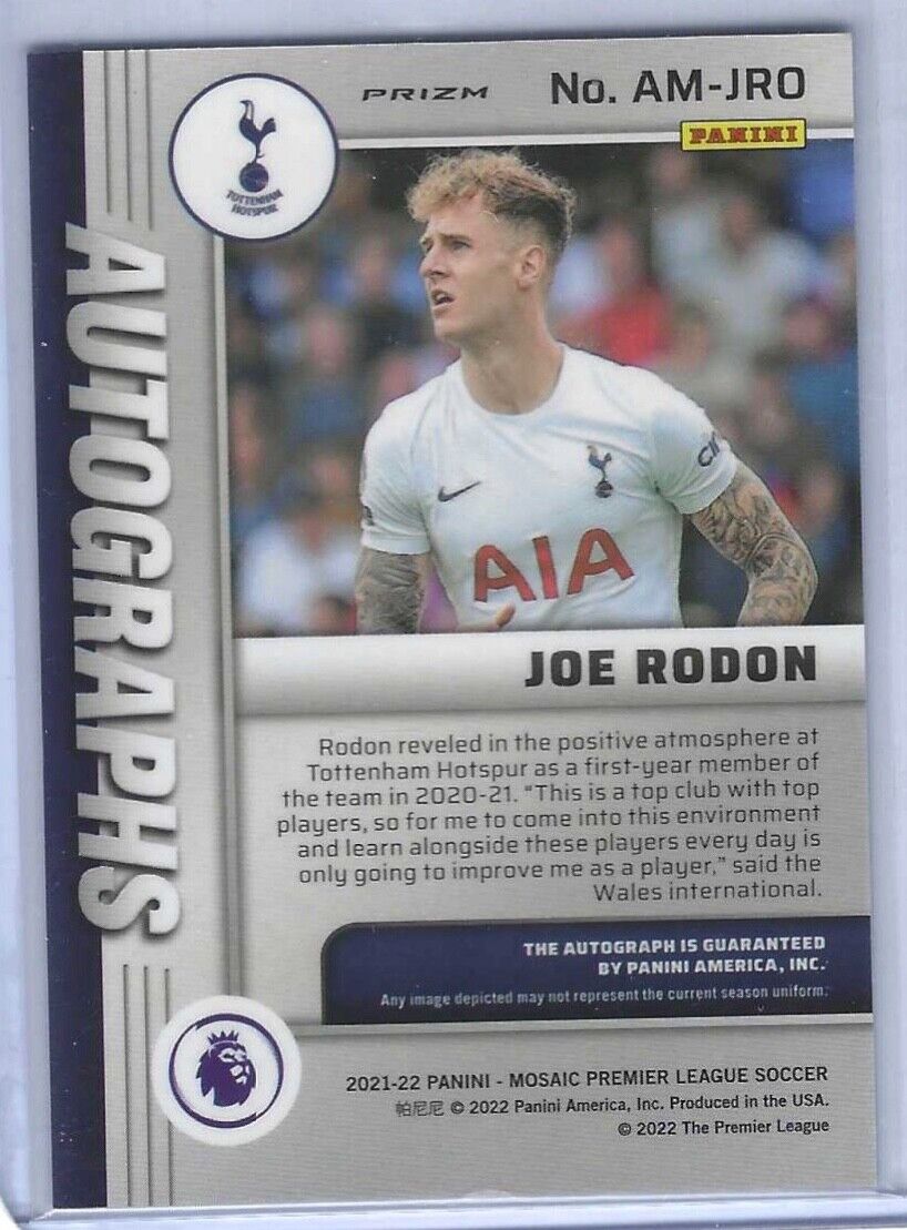 JOE RODON 2021-22 PANINI MOSAIC SILVER MOSAIC PRIZM ROOKIE AUTO RC #AM-JRO