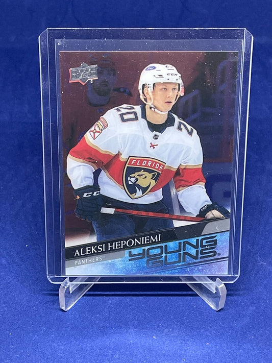 ALEKSI HEPONIEMI 2020-21 UPPER DECK EXTENDED SERIES YOUNG GUNS CLEAR CUT RC #716