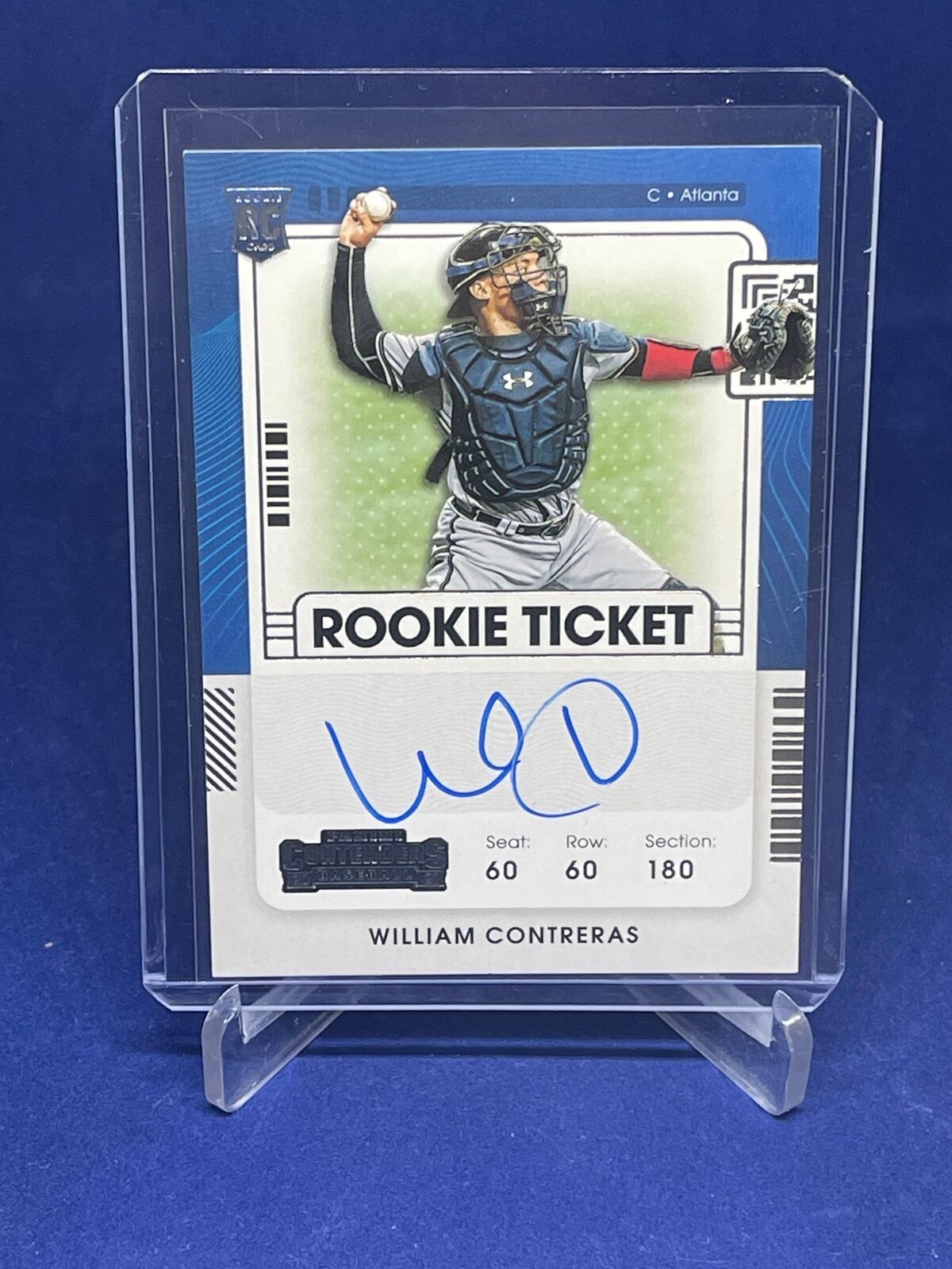 WILLIAM CONTRERAS 2021 PANINI CONTENDERS TICKET AUTO PROSPECT #104