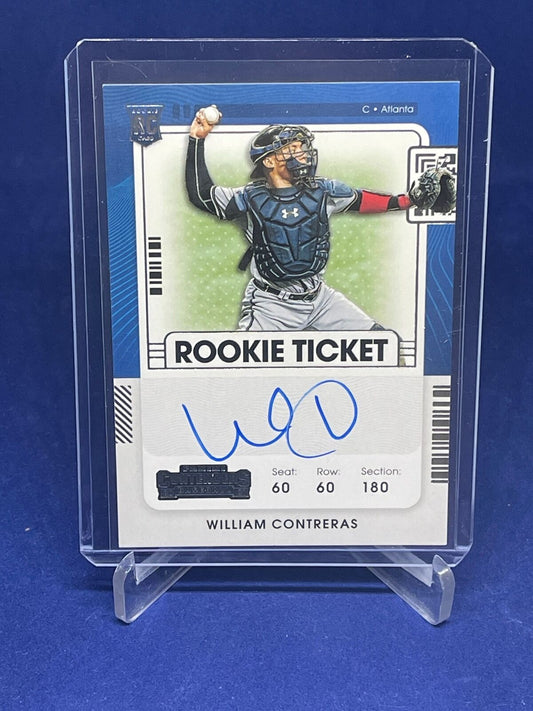 WILLIAM CONTRERAS 2021 PANINI CONTENDERS TICKET AUTO PROSPECT #104