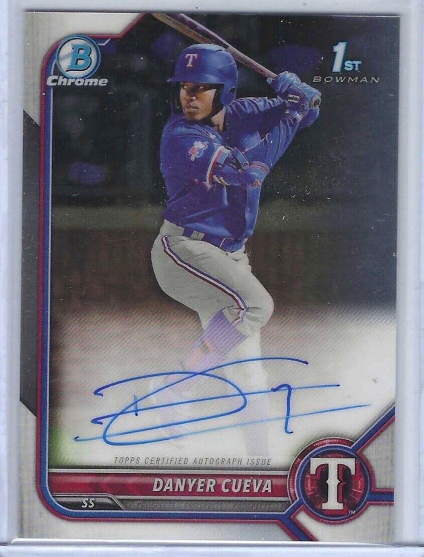 DANYER CUEVA 2022 BOWMAN CHROME 1ST PROSPECT ON CARD AUTO #CPA-DCA