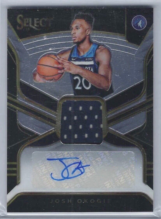 JOSH OKOGIE 2018-19 PANINI SELECT ROOKIE JERSEY AUTO RC #D 026/199