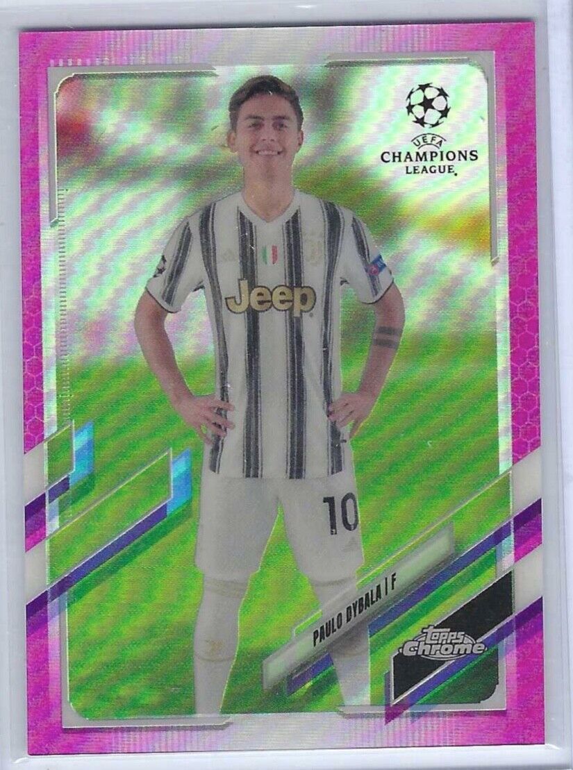 PAULO DYBALA 2020-21 TOPPS CHROME UEFA PINK REFRACTOR #D 086/175