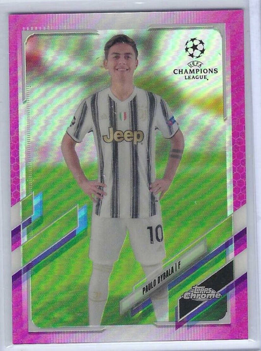 PAULO DYBALA 2020-21 TOPPS CHROME UEFA PINK REFRACTOR #D 086/175